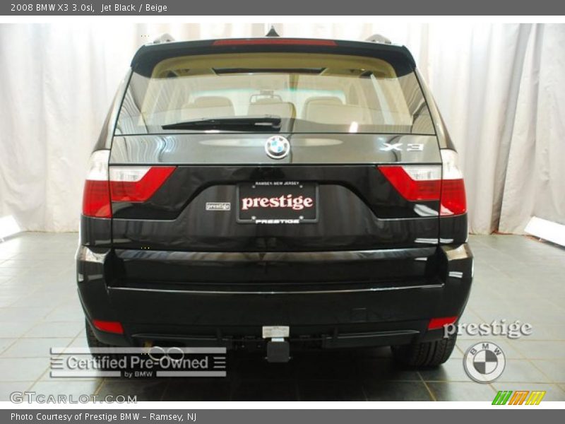 Jet Black / Beige 2008 BMW X3 3.0si