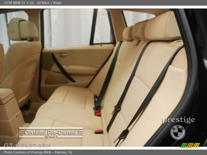 Jet Black / Beige 2008 BMW X3 3.0si