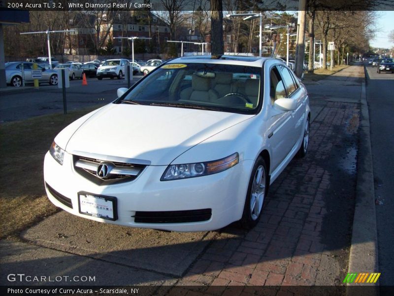 White Diamond Pearl / Camel 2004 Acura TL 3.2
