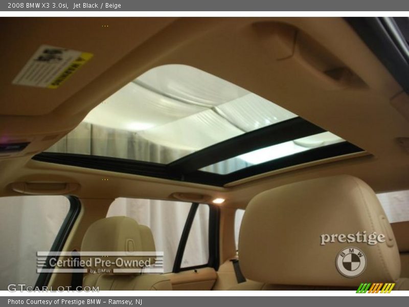 Jet Black / Beige 2008 BMW X3 3.0si