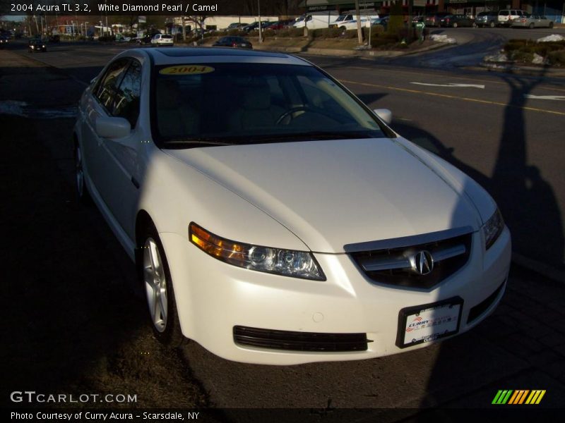 White Diamond Pearl / Camel 2004 Acura TL 3.2