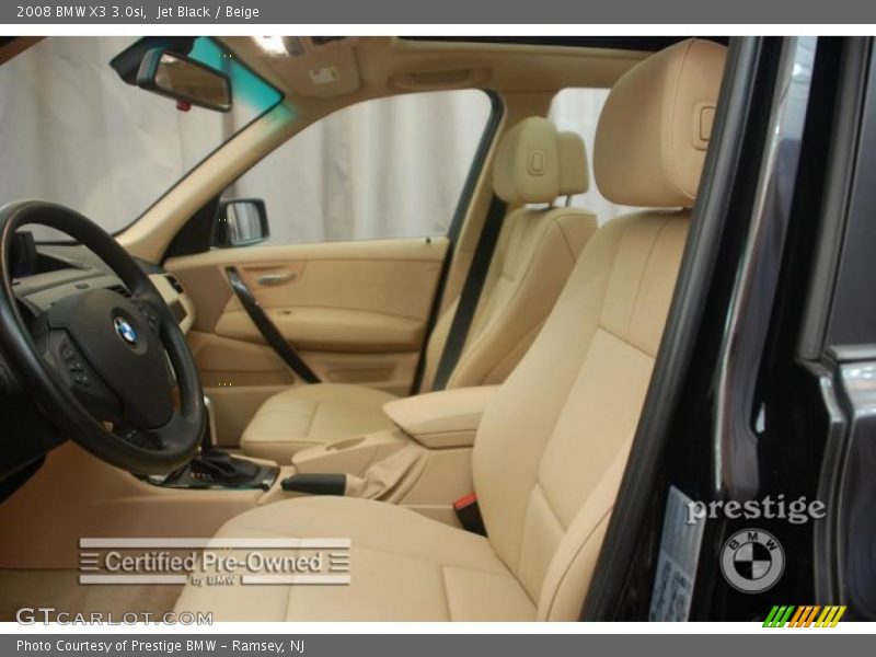 Jet Black / Beige 2008 BMW X3 3.0si