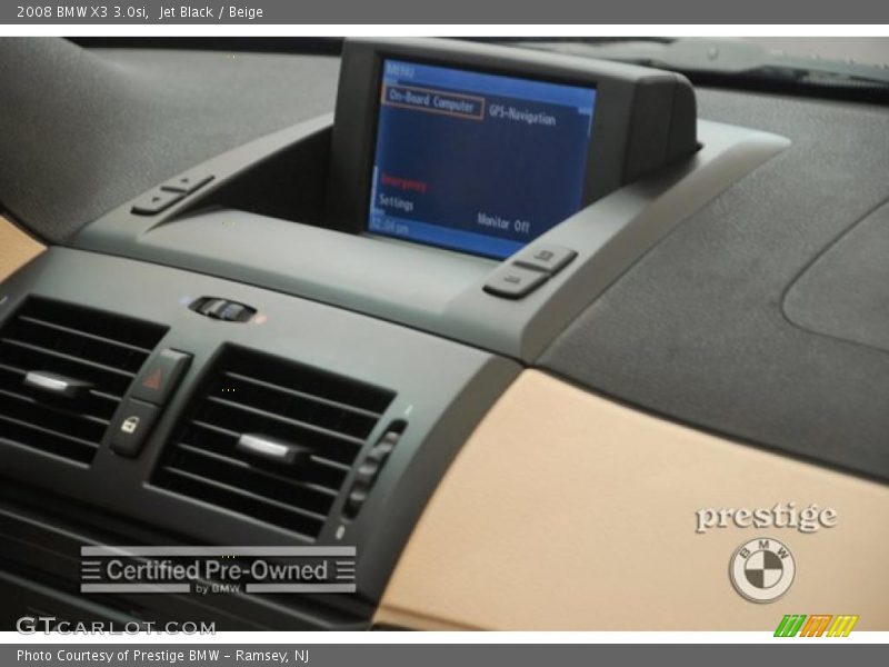 Jet Black / Beige 2008 BMW X3 3.0si