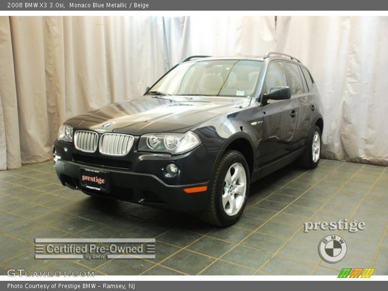Monaco Blue Metallic / Beige 2008 BMW X3 3.0si
