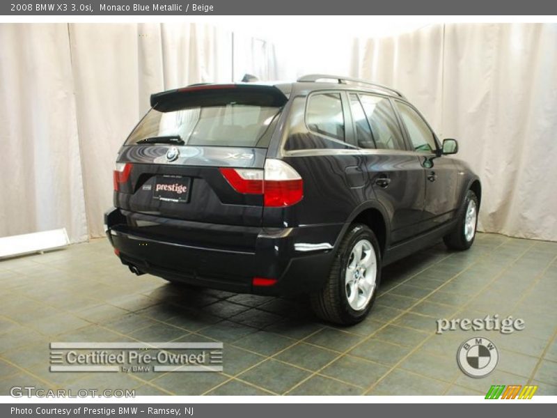 Monaco Blue Metallic / Beige 2008 BMW X3 3.0si
