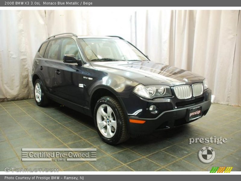 Monaco Blue Metallic / Beige 2008 BMW X3 3.0si
