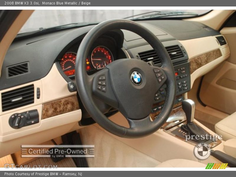 Monaco Blue Metallic / Beige 2008 BMW X3 3.0si