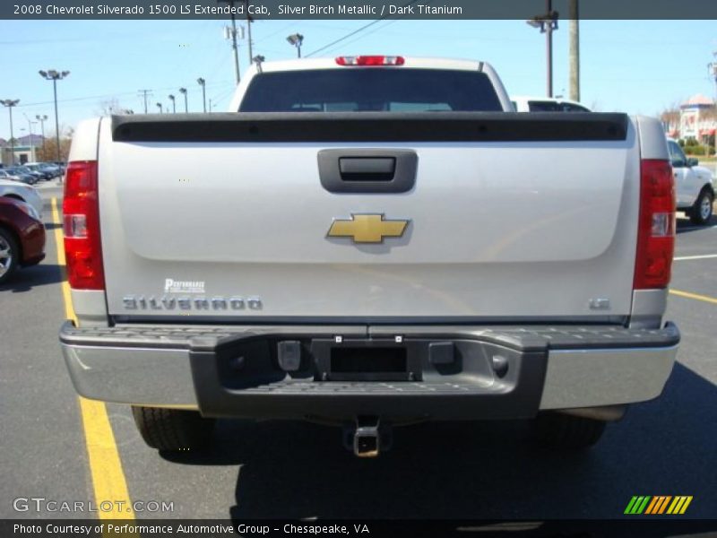 Silver Birch Metallic / Dark Titanium 2008 Chevrolet Silverado 1500 LS Extended Cab