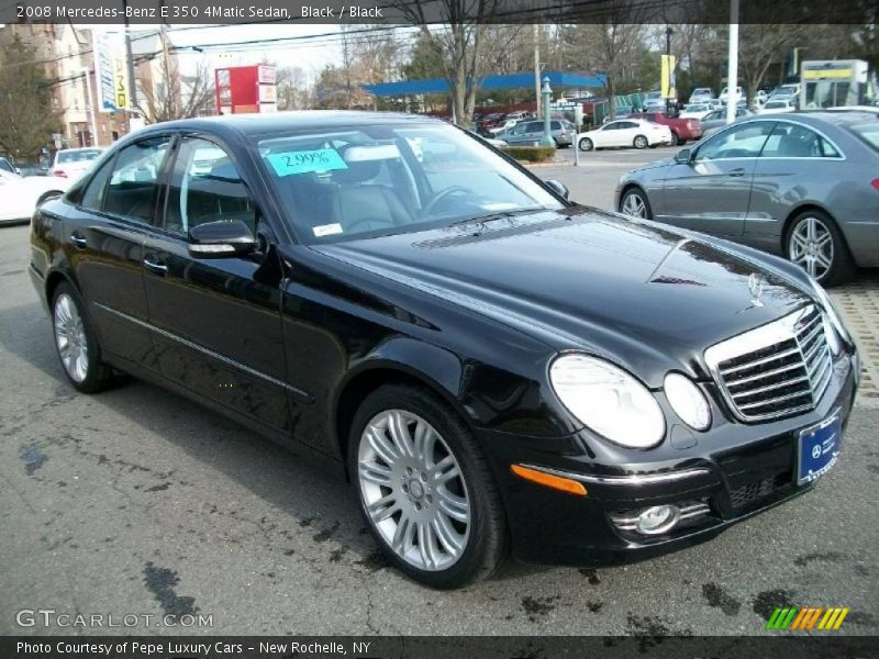Black / Black 2008 Mercedes-Benz E 350 4Matic Sedan
