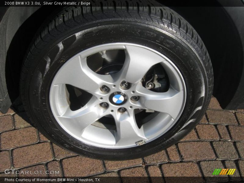 Silver Grey Metallic / Beige 2008 BMW X3 3.0si