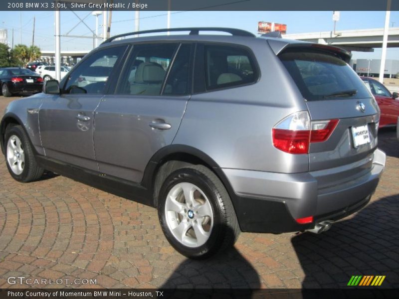 Silver Grey Metallic / Beige 2008 BMW X3 3.0si