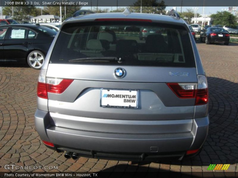 Silver Grey Metallic / Beige 2008 BMW X3 3.0si