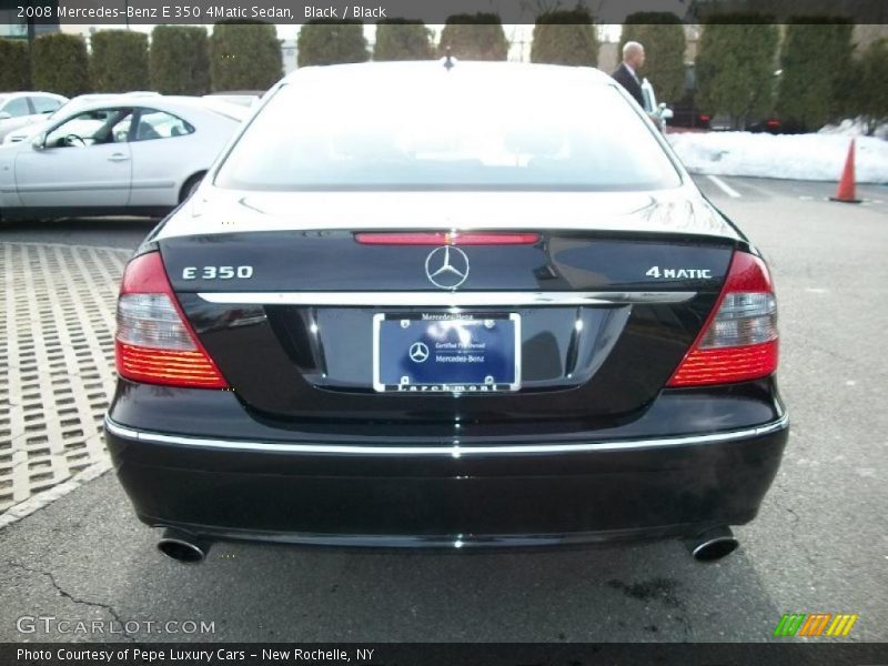 Black / Black 2008 Mercedes-Benz E 350 4Matic Sedan