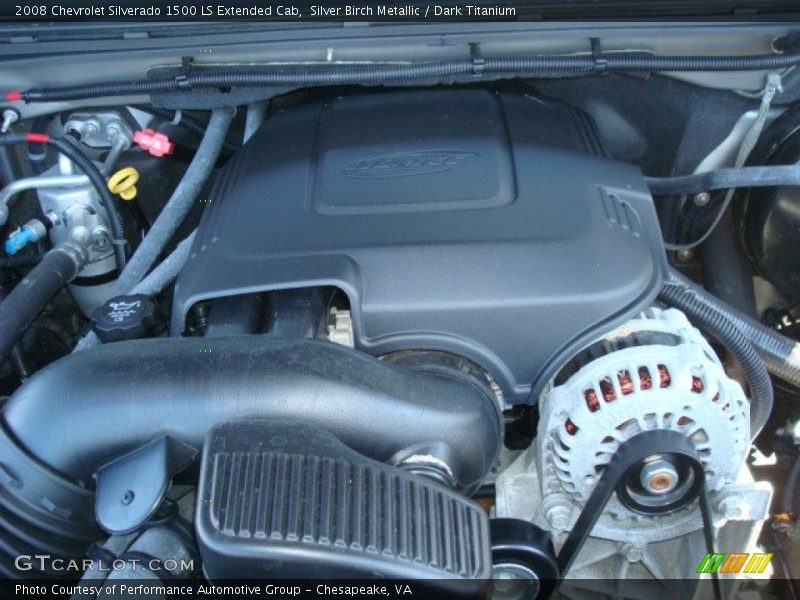 Silver Birch Metallic / Dark Titanium 2008 Chevrolet Silverado 1500 LS Extended Cab