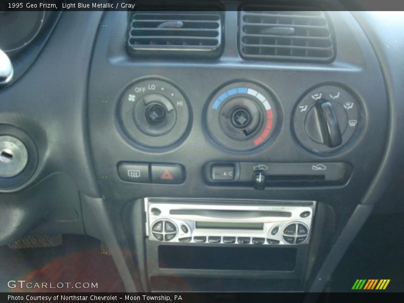 Light Blue Metallic / Gray 1995 Geo Prizm