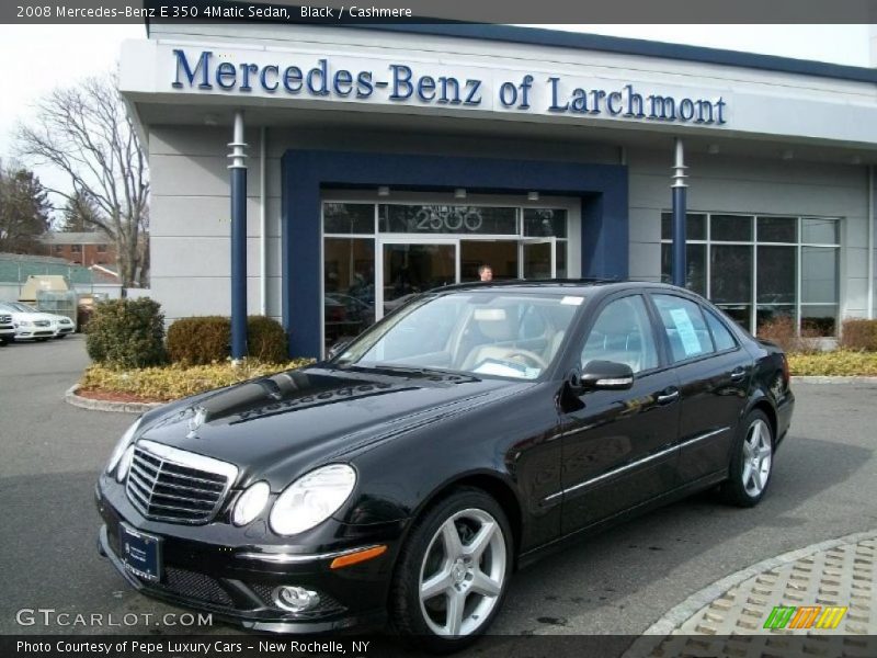 Black / Cashmere 2008 Mercedes-Benz E 350 4Matic Sedan