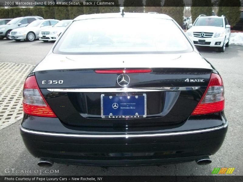 Black / Cashmere 2008 Mercedes-Benz E 350 4Matic Sedan