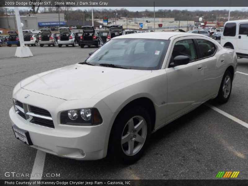 Stone White / Dark Slate Gray 2009 Dodge Charger SXT