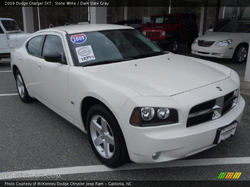 Stone White / Dark Slate Gray 2009 Dodge Charger SXT