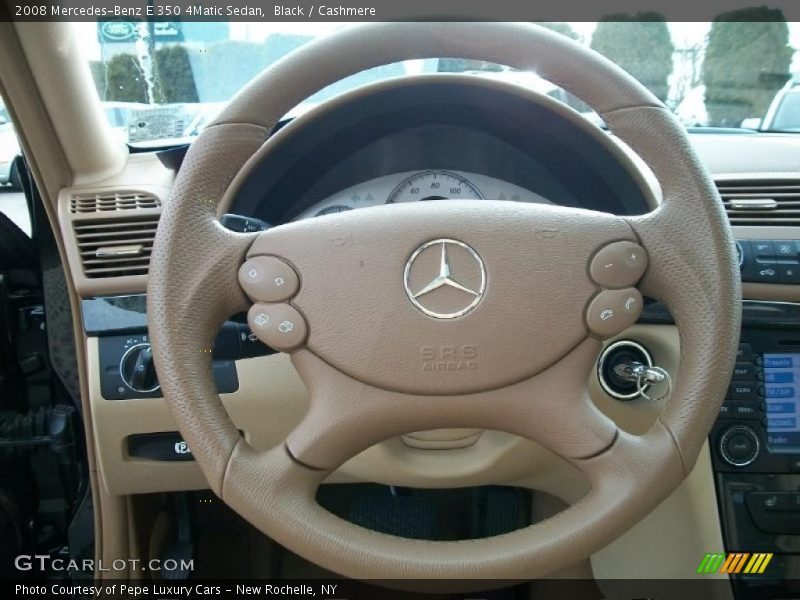 Black / Cashmere 2008 Mercedes-Benz E 350 4Matic Sedan