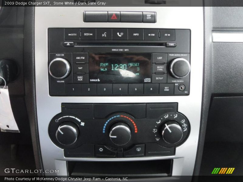 Stone White / Dark Slate Gray 2009 Dodge Charger SXT