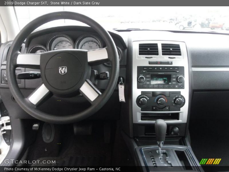 Stone White / Dark Slate Gray 2009 Dodge Charger SXT