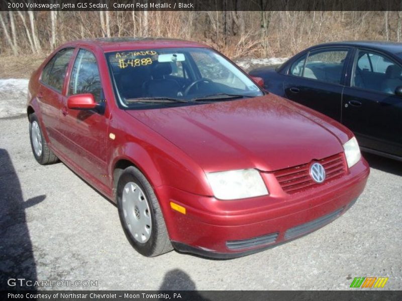 Canyon Red Metallic / Black 2000 Volkswagen Jetta GLS Sedan