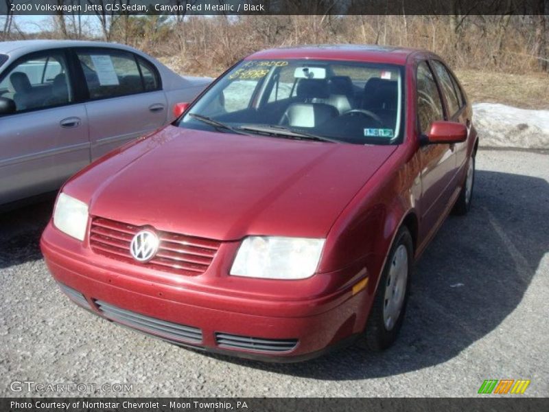 Canyon Red Metallic / Black 2000 Volkswagen Jetta GLS Sedan