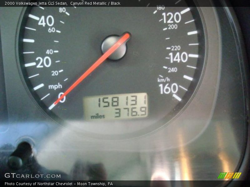 Canyon Red Metallic / Black 2000 Volkswagen Jetta GLS Sedan