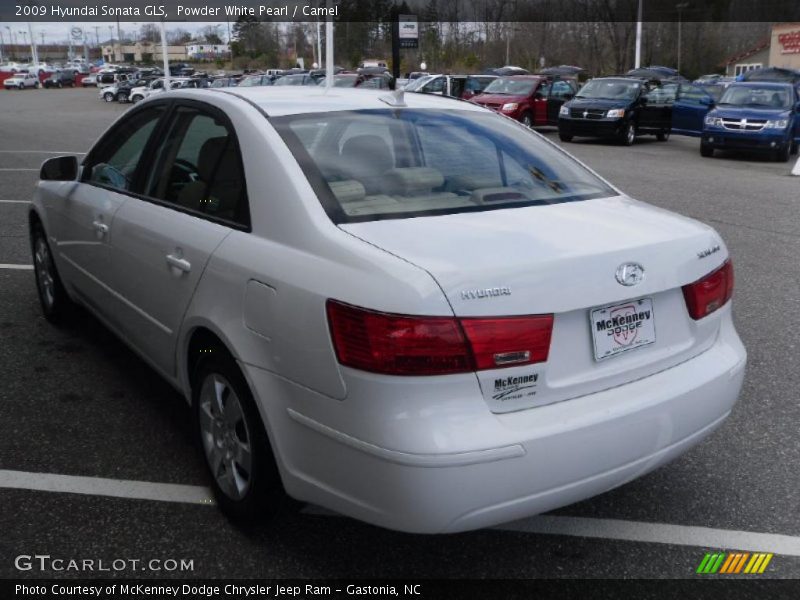 Powder White Pearl / Camel 2009 Hyundai Sonata GLS