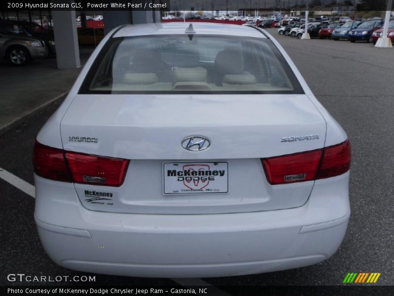 Powder White Pearl / Camel 2009 Hyundai Sonata GLS