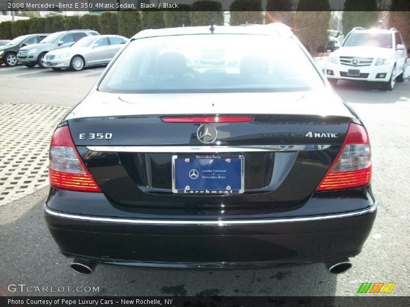 Black / Black 2008 Mercedes-Benz E 350 4Matic Sedan