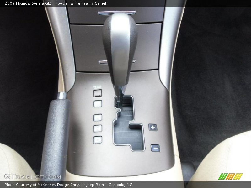 Powder White Pearl / Camel 2009 Hyundai Sonata GLS
