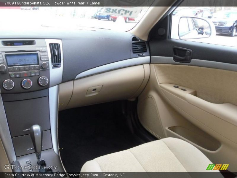 Powder White Pearl / Camel 2009 Hyundai Sonata GLS