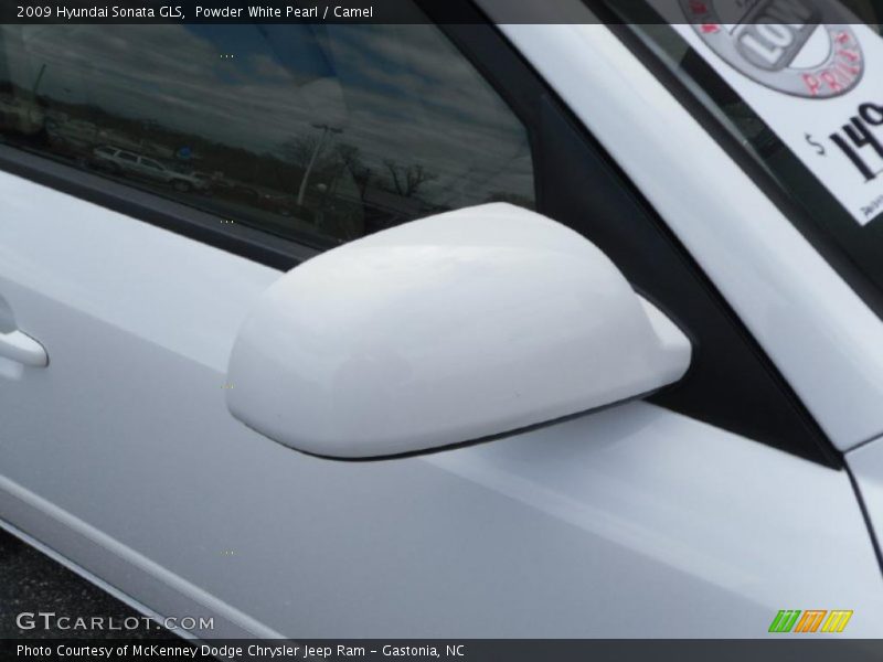 Powder White Pearl / Camel 2009 Hyundai Sonata GLS