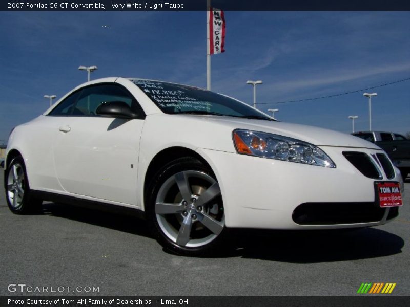 Ivory White / Light Taupe 2007 Pontiac G6 GT Convertible