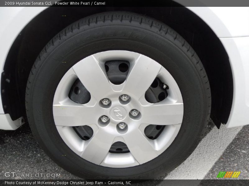 Powder White Pearl / Camel 2009 Hyundai Sonata GLS
