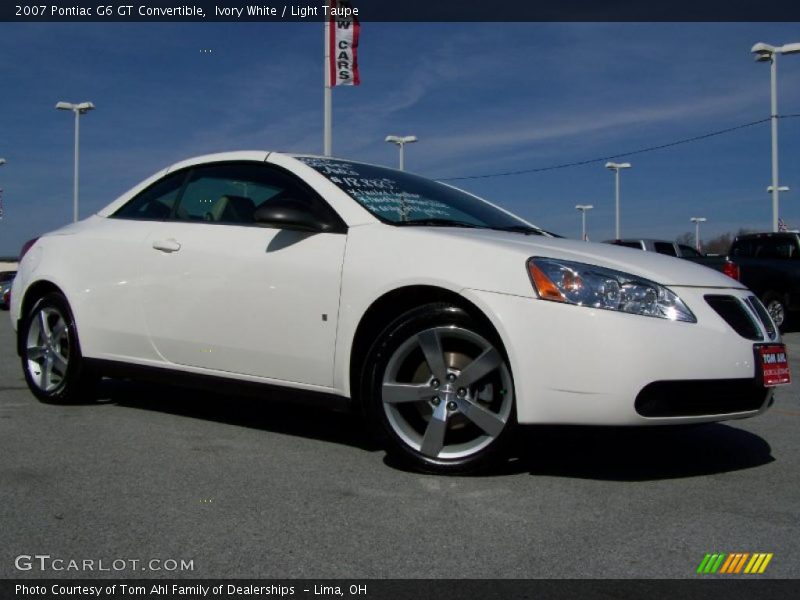 Ivory White / Light Taupe 2007 Pontiac G6 GT Convertible