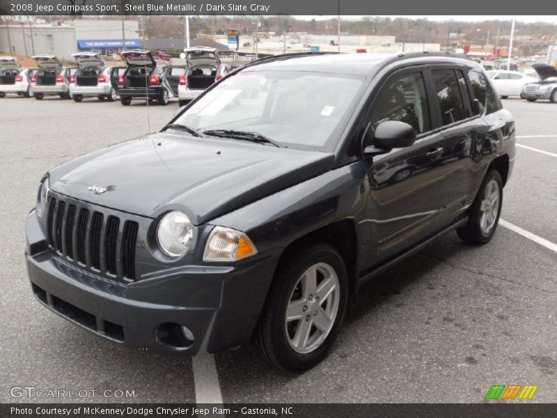 Steel Blue Metallic / Dark Slate Gray 2008 Jeep Compass Sport