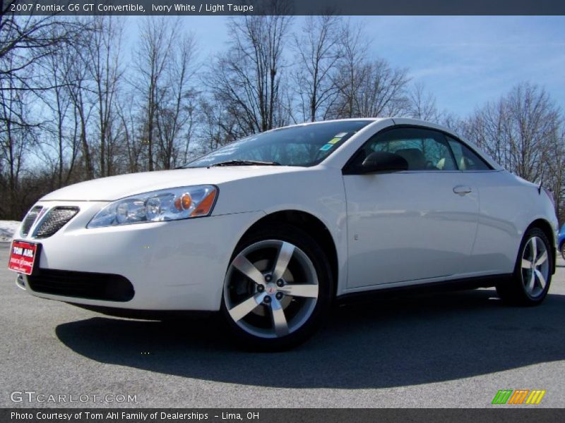 Ivory White / Light Taupe 2007 Pontiac G6 GT Convertible