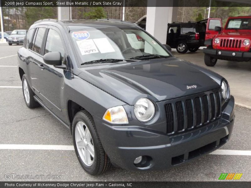 Steel Blue Metallic / Dark Slate Gray 2008 Jeep Compass Sport
