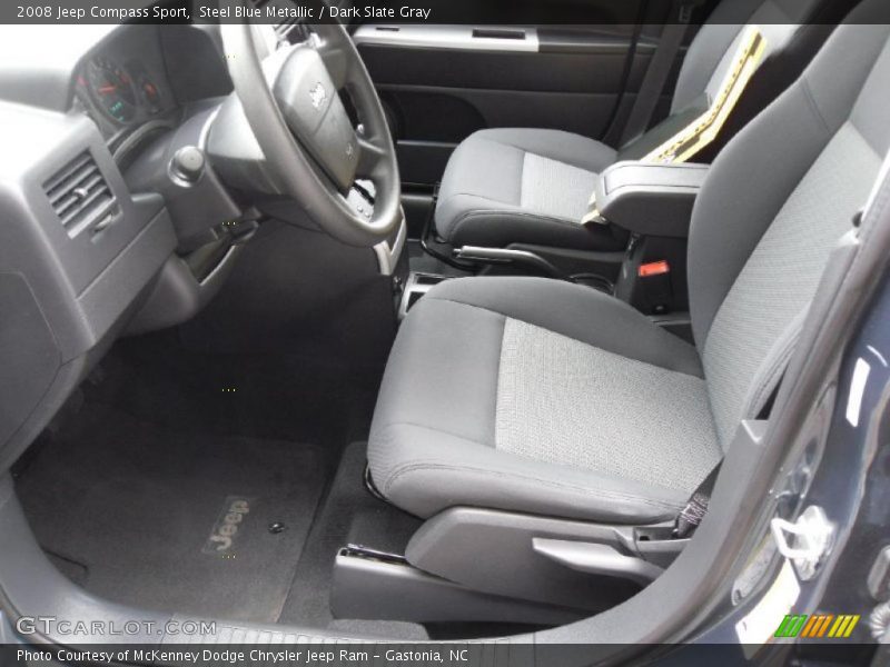 Steel Blue Metallic / Dark Slate Gray 2008 Jeep Compass Sport