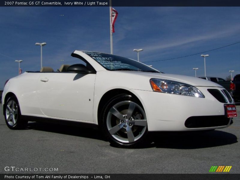 Ivory White / Light Taupe 2007 Pontiac G6 GT Convertible