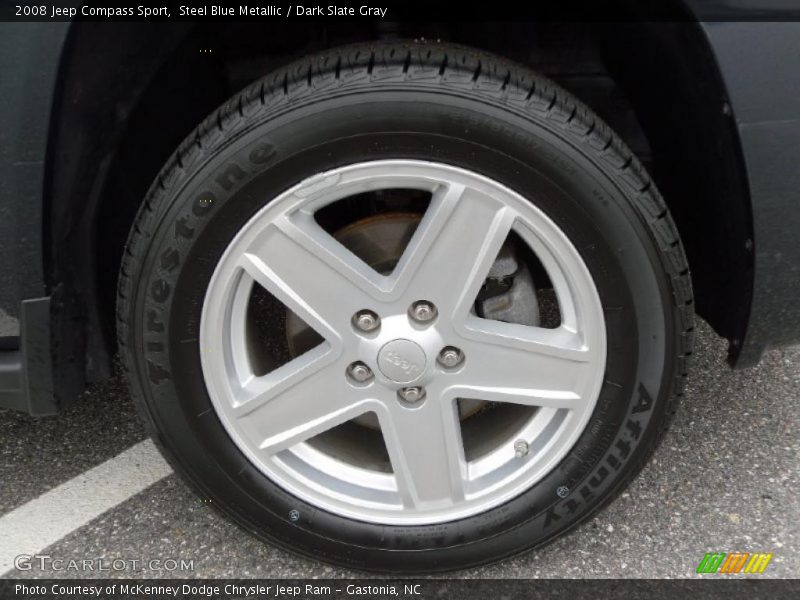 Steel Blue Metallic / Dark Slate Gray 2008 Jeep Compass Sport