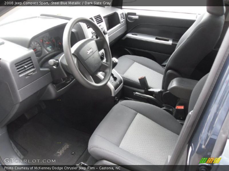 Steel Blue Metallic / Dark Slate Gray 2008 Jeep Compass Sport