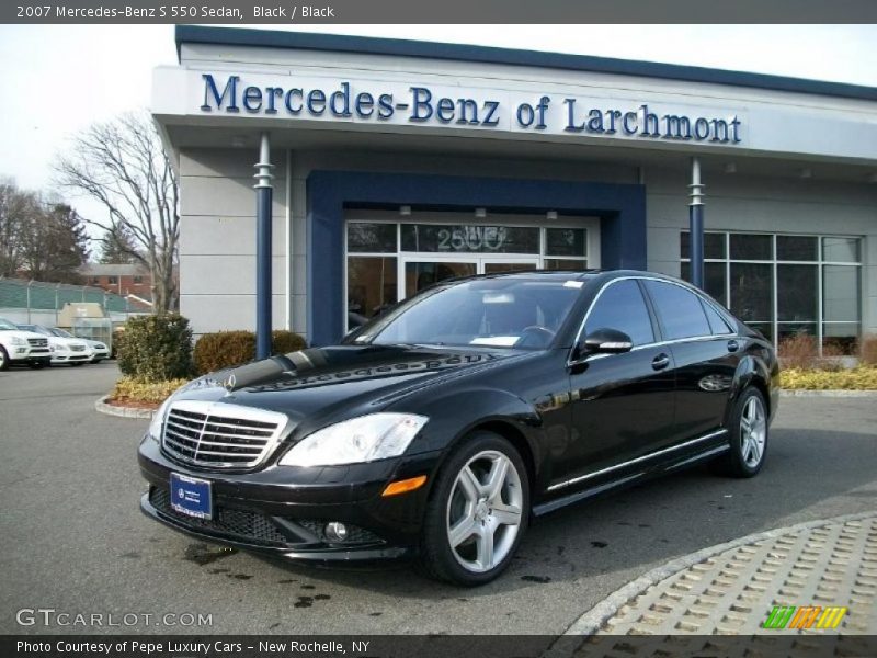 Black / Black 2007 Mercedes-Benz S 550 Sedan