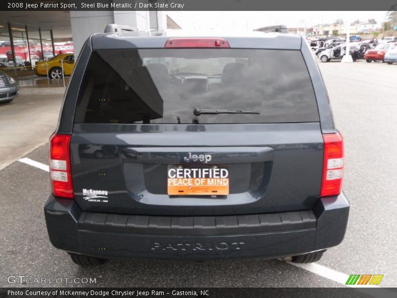 Steel Blue Metallic / Dark Slate Gray 2008 Jeep Patriot Sport