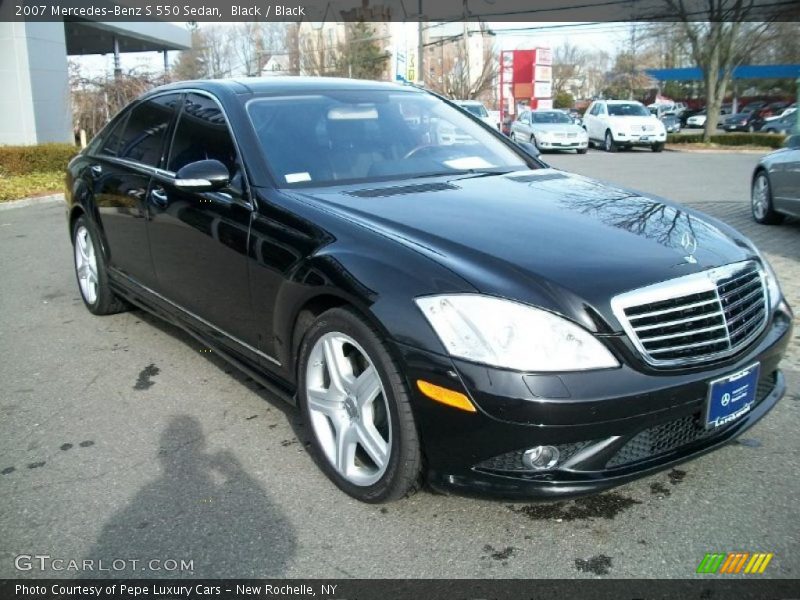Black / Black 2007 Mercedes-Benz S 550 Sedan