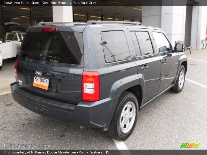 Steel Blue Metallic / Dark Slate Gray 2008 Jeep Patriot Sport