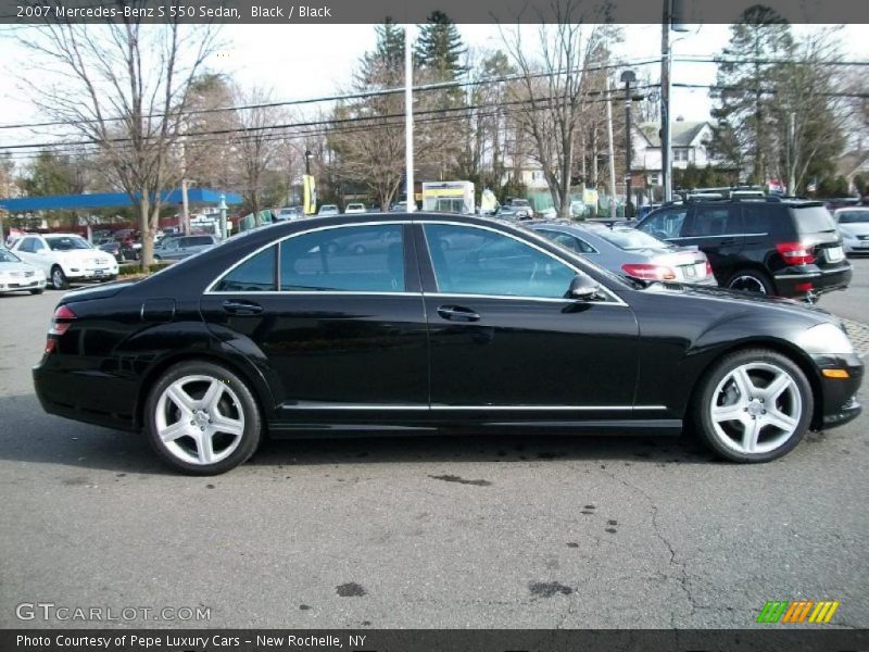 Black / Black 2007 Mercedes-Benz S 550 Sedan